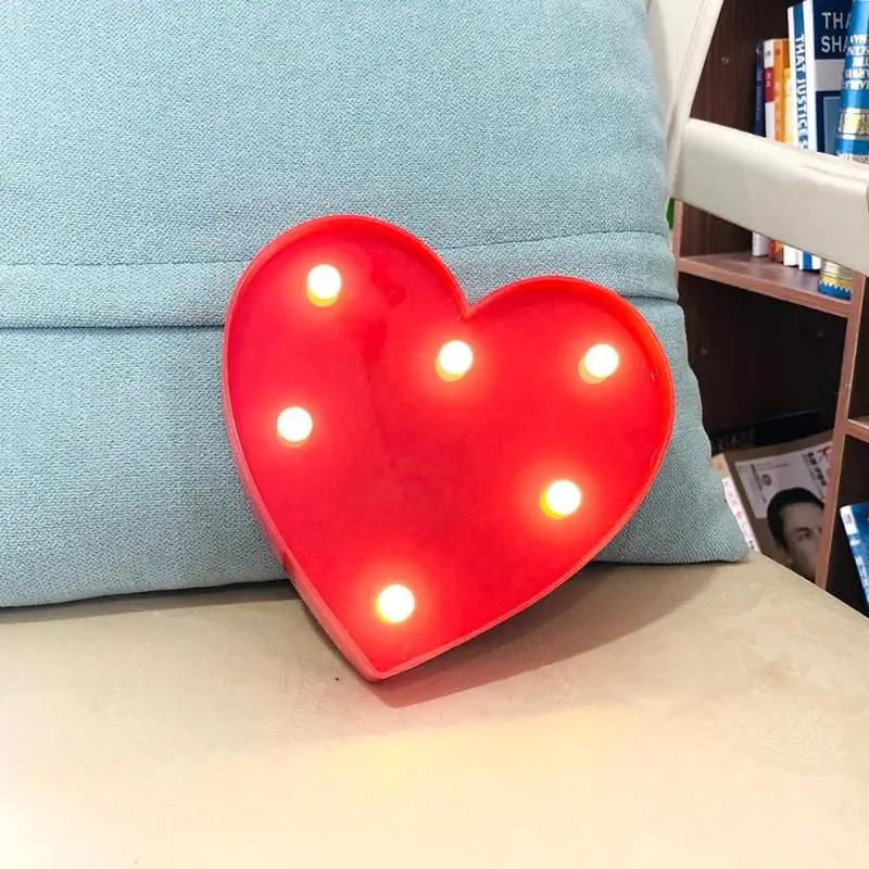 Светодиодный светильник в форме сердца/угловой светильник для девочек на День святого Валентина, вечерние, свадебные, специальный декор, домашний Ночной светильник, подарки
