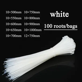 

Cable Zip Ties Heavy Duty 20 Inch, Ultra Strong Plastic Wire Tire Ties100 Pieces, Nylon Tie Wraps with 0.4 Inch Width in White