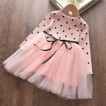 

Bear Leader Girls Party Dresses 2020 New Autumn Girls Polka Dot Dress Sweet Voile Outfits Kids Spring Clothing Suits Baby Suits