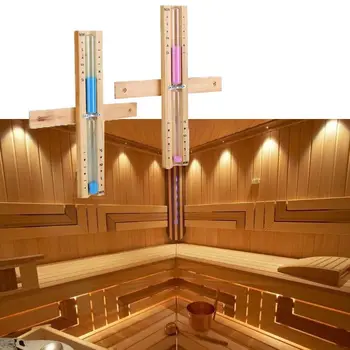 

Wooden Sauna Hourglass Wall Mounted Rotating 15mins Sandglass Clock Timer E7CB