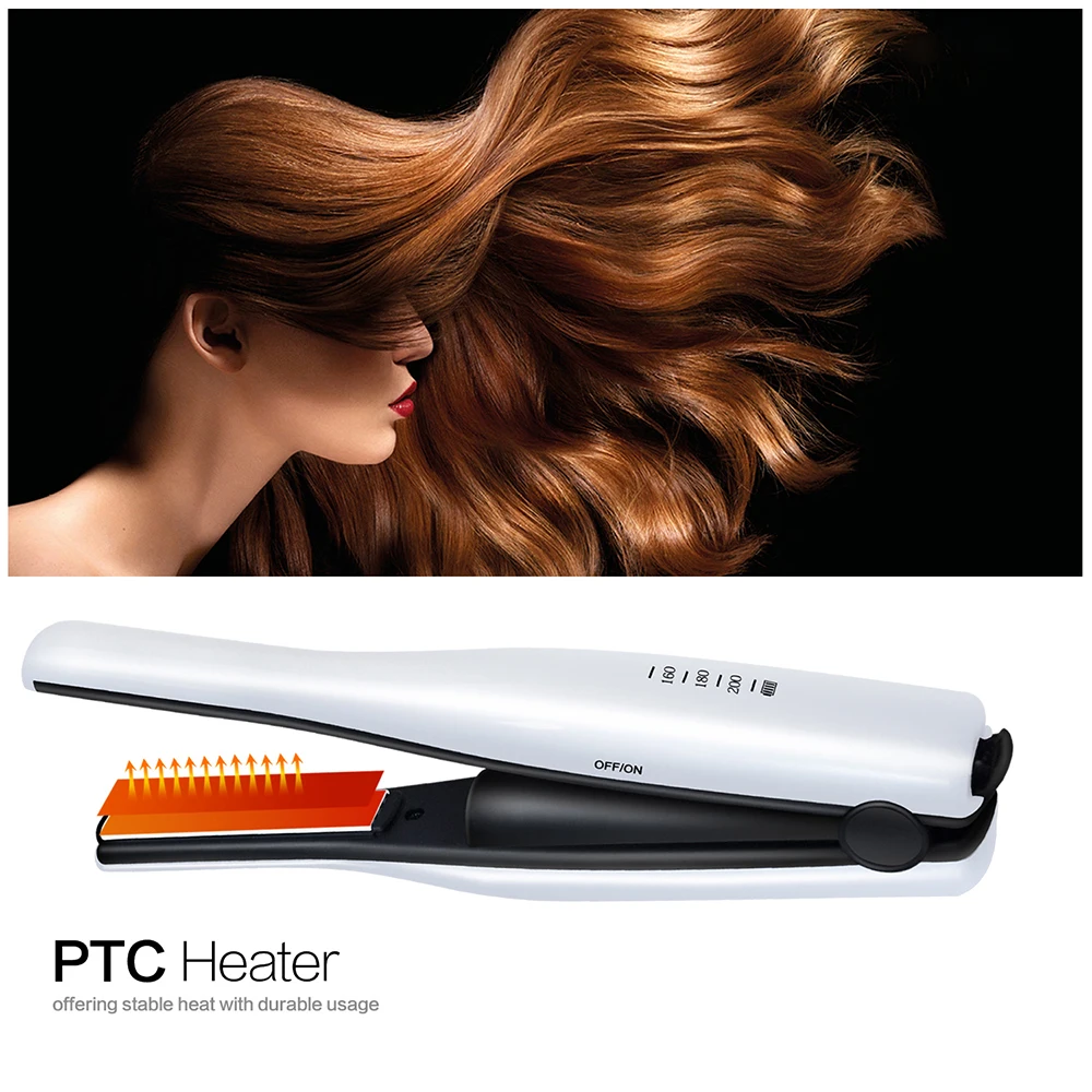 

USB Curling Iron Wireless Hair Curler Straightener Cordless Straightening Flat Iron Curling Tongs Mini Crimper Hair Styling Tool