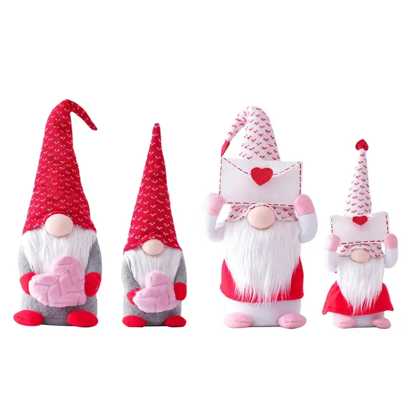 Multi//2PCS, S//13.39x3.94x3.15in Valentines Day Decorations with Gift Card Handmade Valentines Gifts for Women Valentines Gifts Gnome Faceless Santa Doll Faceless Plush Doll Pendant