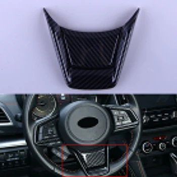 

1Set Carbon Fiber Style Steering Wheel Decoration Trims Covers Cap ABS Fit For Subaru Forester Crosstrek XV