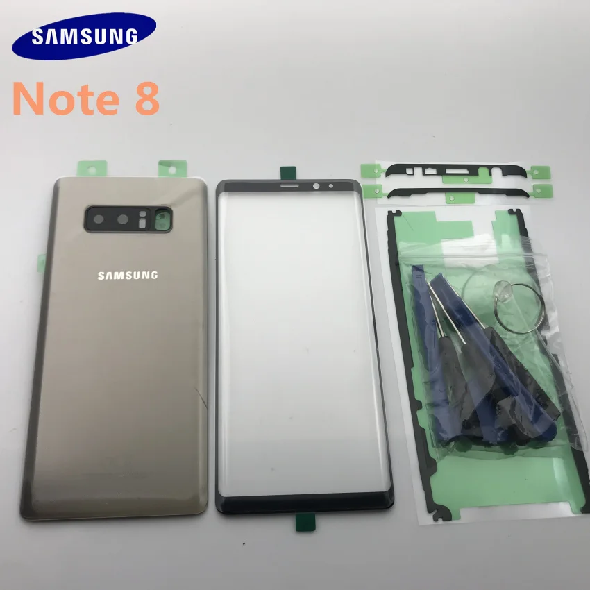 Оригинальная Задняя стеклянная крышка Samsung Galaxy NOTE 8 N950 N950F задняя батарейного