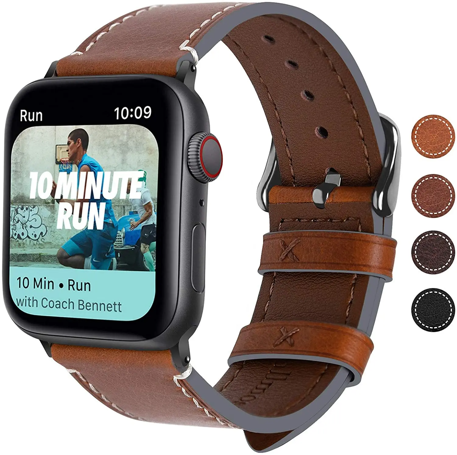 

Leather strap watch accessories high quality brown strap, Nike, iWatch replacement strap For Apple Watch Series 5/4/3/2/1