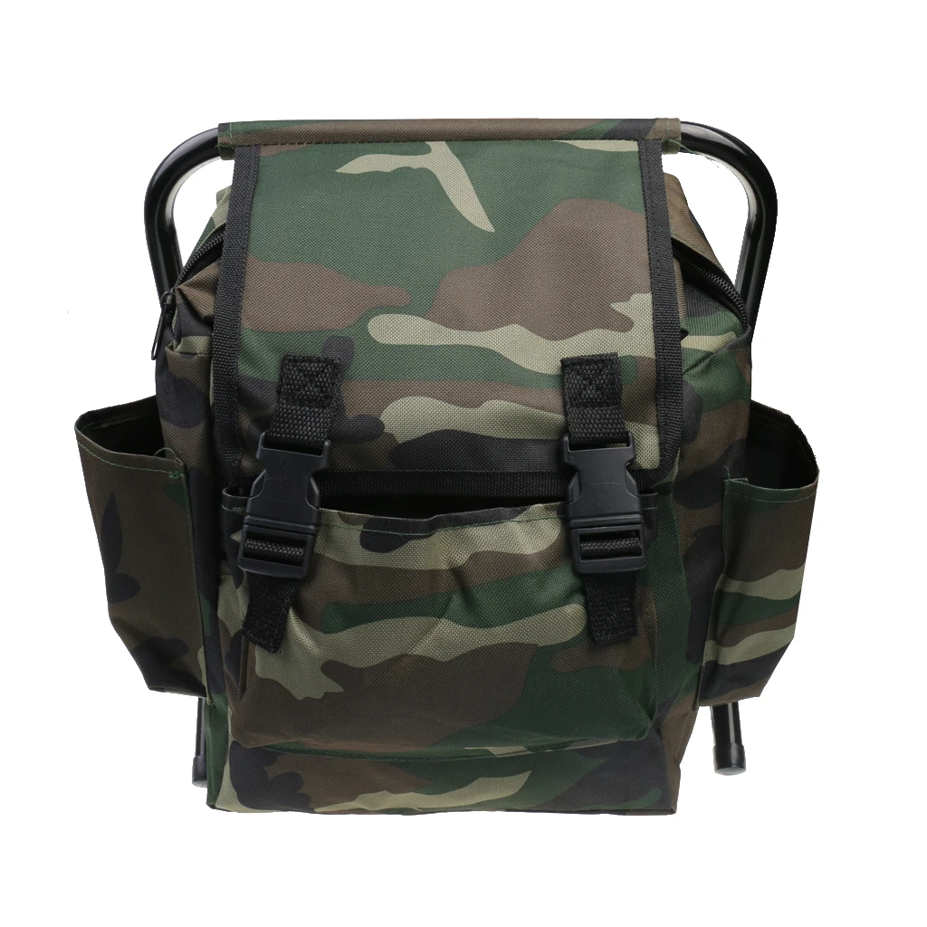 2 in1 Outdoor Camping Fishing Stool Backpack Foldable Bag Wear Resistance Bag Oxford Cloth