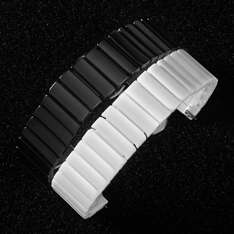 

Ceramic Watchband 20 22 24mm Watch Links Bracelet Ceramic Watchband Bracelet Wristwatch Strap Replacement Watch Accessories