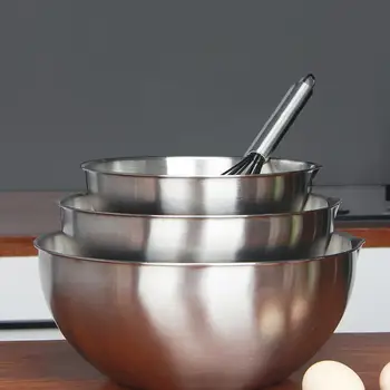 

Egg Mixing Bowl Stainless Steel Whisking Bowl for Knead Dough Salad Cooking Baking Kitchen Tool