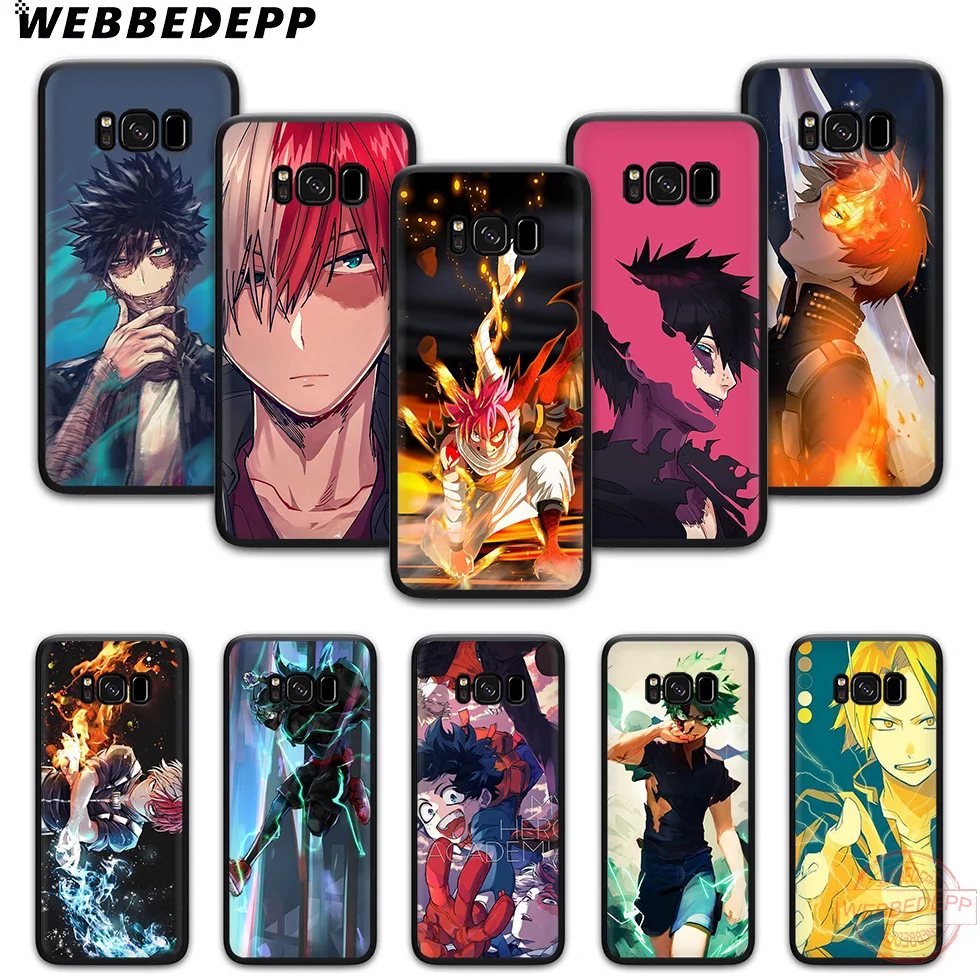 WEBBEDEPP My Hero Academia Anime Soft Phone Case for Samsung S6 S7 Edge S8 S9 S10 Plus J4 J6 J7 J8 Note8 9 10 |