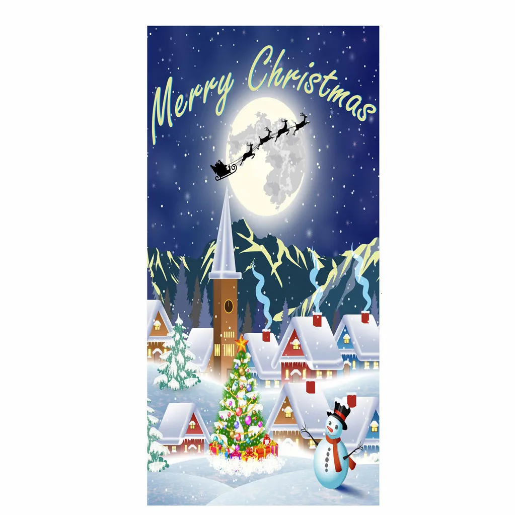 Christmas (010) Ничего резинового статического электричества, стекло, гранты, затенение, унитаз, душевая комната, стекло, конфиденциальность, 120 см* 58 см - Цвет: Christmas (010)