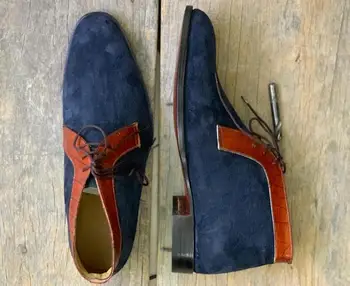 

High Quality New Fashion Men Suede Leather Lace-up Boot Male Casual Classic Trendy Low Heel Martin Boots Zapatos De Hombre TV577