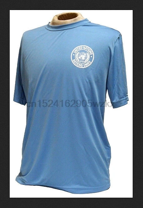 Голубая воздухопроницаемая Мягкая футболка ООН с изображением мирового хозяина