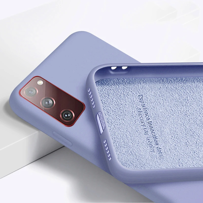 HINWEIS 20 ULTRA HINWEIS 10 LITE 8 9 S10 + S20 + S20 FE Weiche Abdeckung Flüssigsilikonhülle für Samsung Galaxy S21 S21 + S10 S10E S8_voghion.com