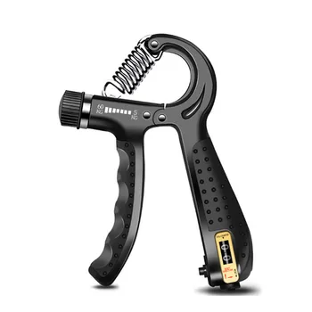 

Adjustable Hand Grip Strengthener Counter Black Finger Gym Muscle Fitness Training Wrist Gripper Hand Exerciser Grips
