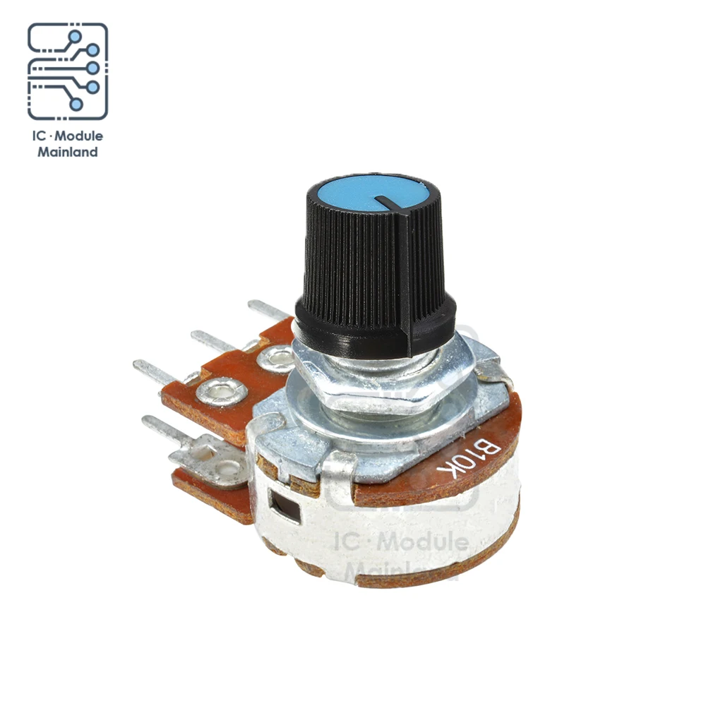 5 PCS 6 Pin Linear Taper Rotary Potentiometer 1K 5K 10K 50K 100K 500K 1M Ohm 15mm Shaft WH148 Variable Resistors with Rotary Cap for linear potentiometer,rotary potentiometer,adjustable resistor