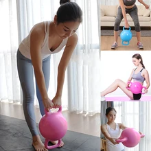 Йога чайник колокольчик гантели для тренировки веса Пилатес ПВХ тренировки для женщин двойная ручка Массаж Фитнес наполненный водой портативный