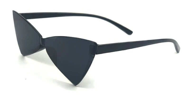 Сексуальные солнцезащитные очки кошачий глаз женские брендовые дизайнерские зеркальные черные треугольные Солнцезащитные очки женские Оттенки для дам UV400