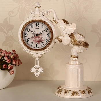 

LUXURY EUROPEAN TABLE CLOCK CREATIVE VINTAGE CRAFTS ART SILENT LIVING ROOM ALARM CLOCK DESKTOP DESPERTADOR HOME DECOR NEW DA60ZZ