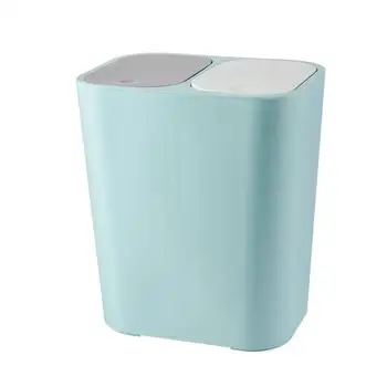 

Newest Dry and Wet Classified Trash Can Household Indoor Living Room Push-Type Double Cover Trash Basket