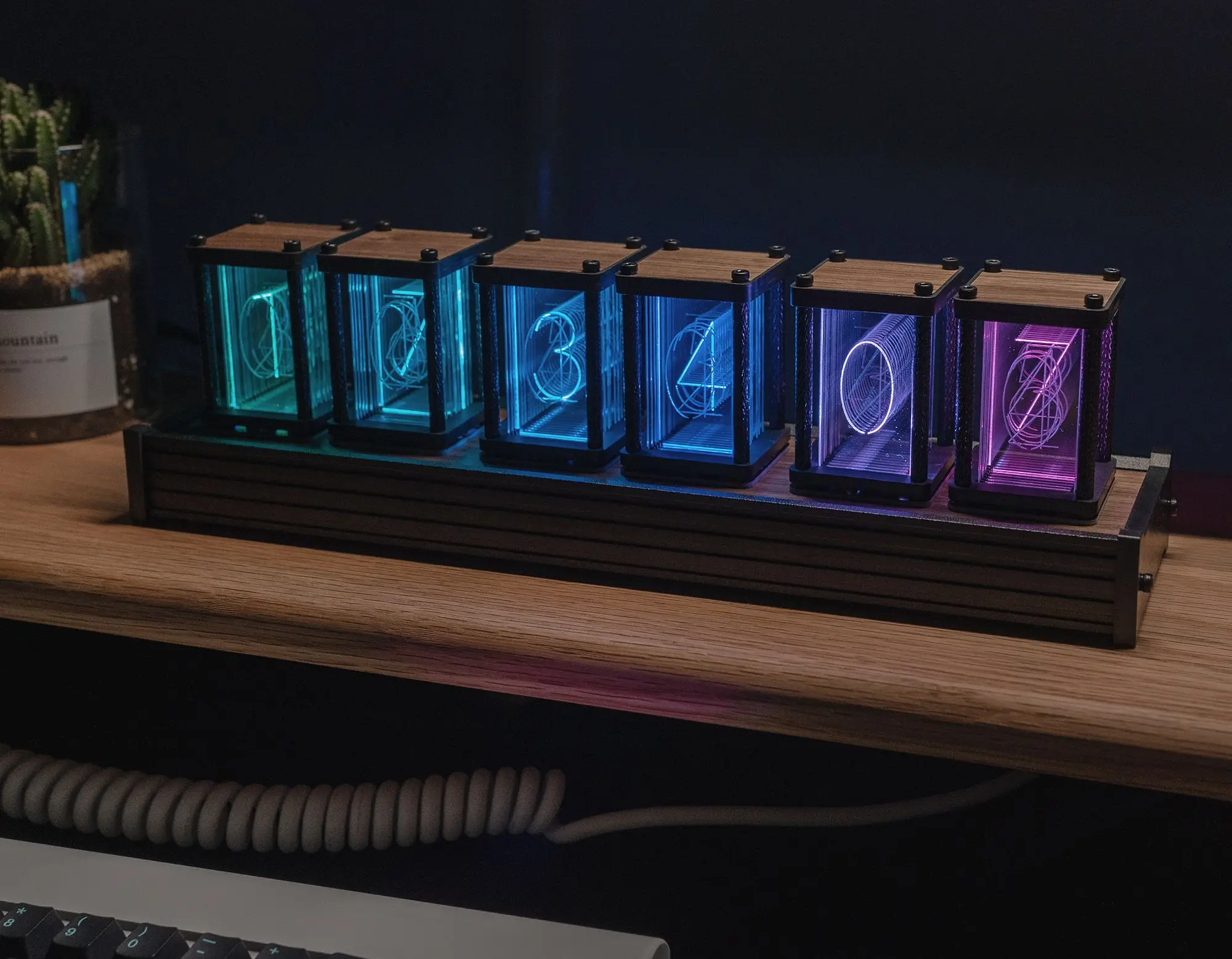 Elekslaker Elekstube R Kit A 6 Bit Elettronico Led Luminoso Retro Glow Analogico Nixie Tube Elekstube Clock