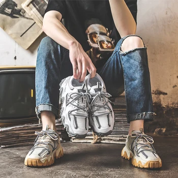 

Men's vintage casual shoes Comfortable Wear-Resistan Non-slip Sport Shoes Lace-up Sports Shoes Light Soft bottom Jogging Shoes