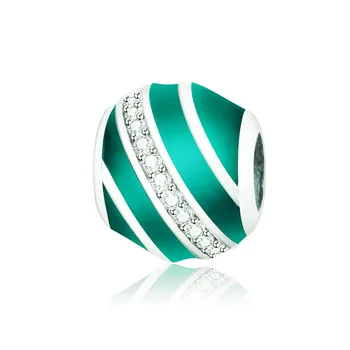 

Green Enamel Charms Bead Fit Original Pandora Charm Bracelet 100% 925 Sterling Silver Charms Bead For Women Jewelry DIY Berloque