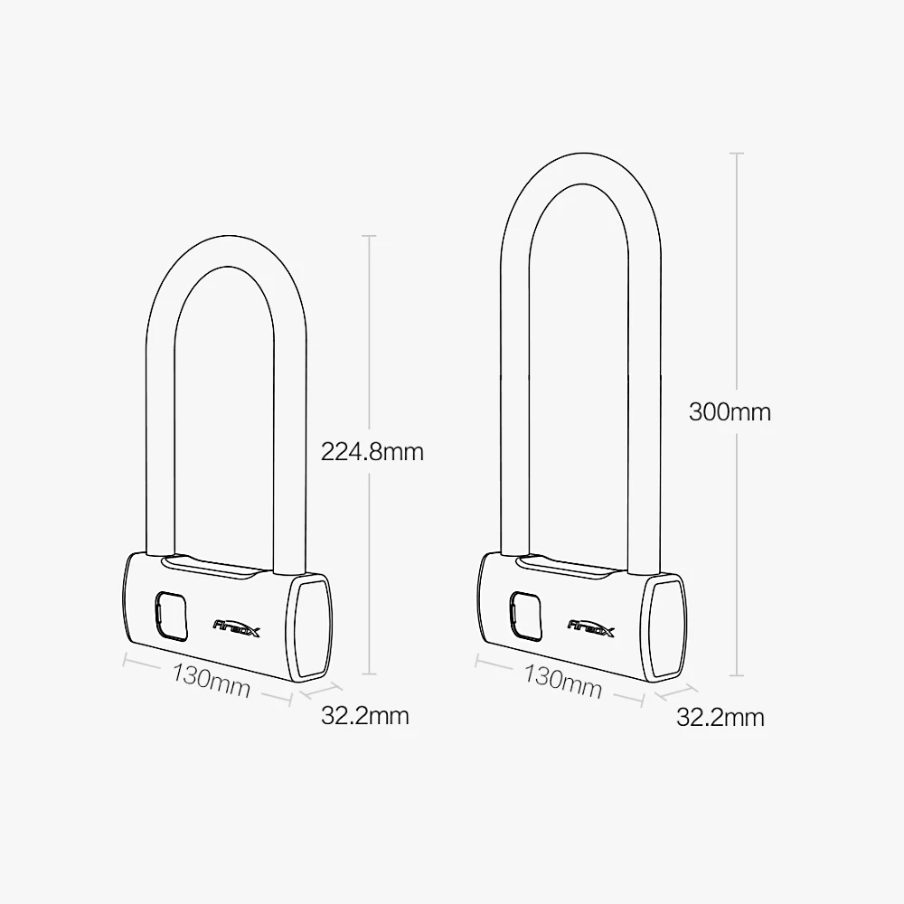 Xiaomi AreoX отпечатков пальцев u-образный замок Противоугонный велосипед, мотоцикл, Байк Автомобильный Дверной замок водонепроницаемый пылезащитный