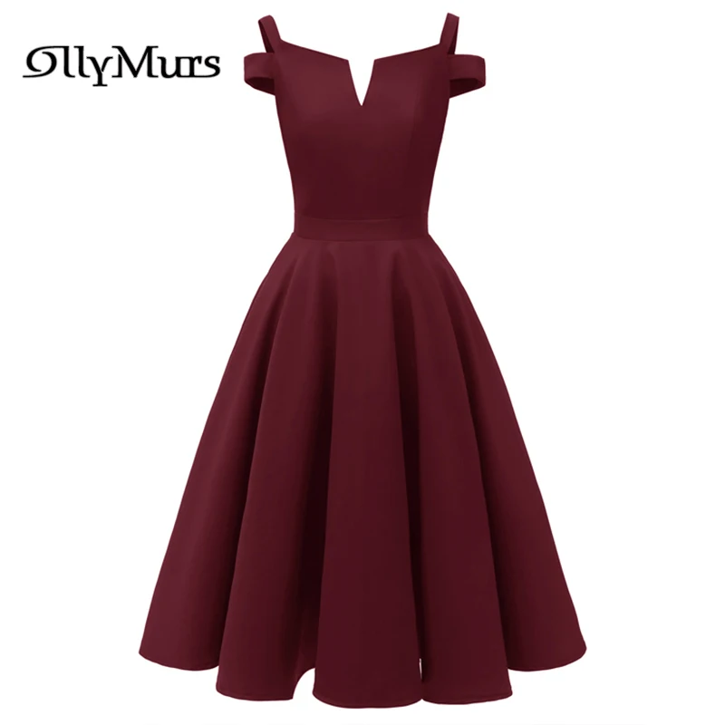

Pink Solid Elegant Prom Dresses LR903 Spaghetti Strap Knee-Length Women Party Gowns V-Neck Off The Shoulder Vestidos De Fiesta