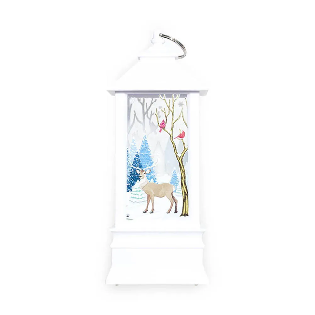 Size L White Висячие украшения деревянный дом подсвечник прочный для рождественской елки OCT998 - Цвет: Size L White