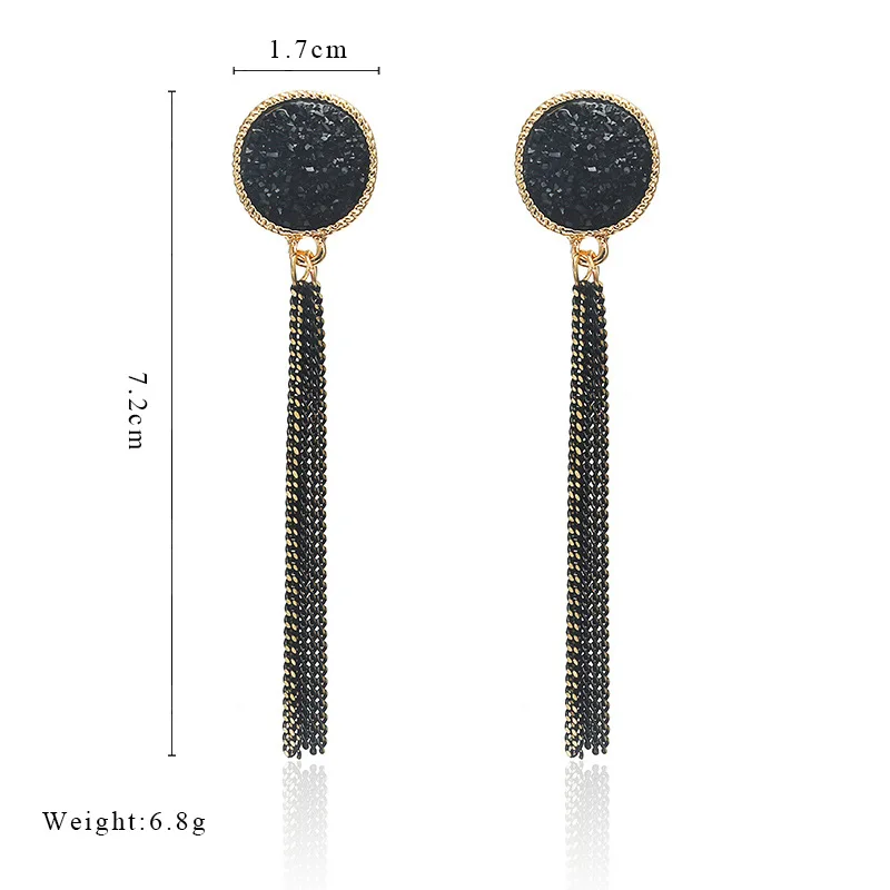 Korean Style Fashion Drop Earrings Simple Long Geometric Earrings Gift For Friend Tassel Ear Jewelry Wholesale Dropshipping