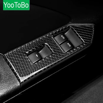 

Auto Accessaries Carbon Fiber Car wrap sticker Window Switch Control Panel Cover Trim Car styling For Ford Mustang 2009-2013