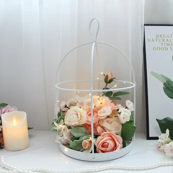 

Metal Pergola flower Pot Plant Holders Set Indoor Hanging Planter Geometric Vase Wall Decor Container Succulents Plant Pots