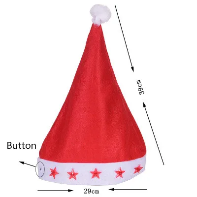 Креативный светодиодный светильник, Рождественская шапка, Санта, снеговик, узор, украшение для рождественской вечеринки, подарки на год, вязаная шапка для детей и взрослых - Цвет: Red A