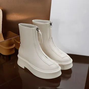 

High Quality Women's Sexy Shoes Women's Boot Winter Fashion Quality Motorcycle Boots Brand Shoes Genuine Leather Boots