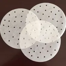 100 шт./пакет 100 шт./пакет 7,5/9 дюймов аэрофритюрница для приготовления блюд без пароварки Премиум перфорированной древесной массы бумаги с антипригарным покрытием паром корзина ковер