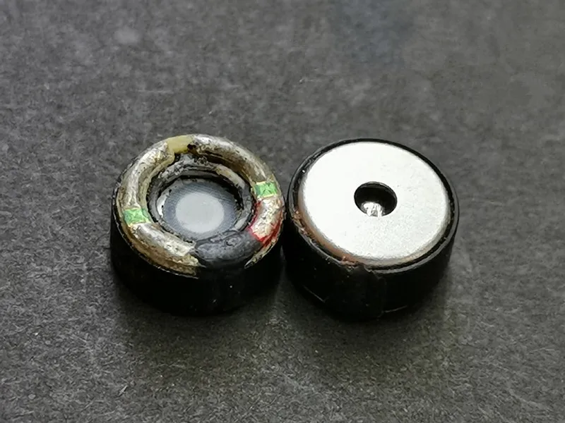 DIY accessories 8mm titanium membrane headphone speaker in ear unit high and low bass titanium gold membrane headphone unit 4pcs