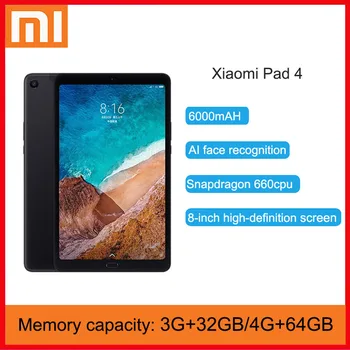 Xiaomi-Tableta Original Mi Pad 4, 32GB/64GB, CPU Snapdragon 660 AIE, pantalla 16:10 de 8,0 pulgadas, cámara de 13MP, Bluetooth 5,0, batería de 6000mAh