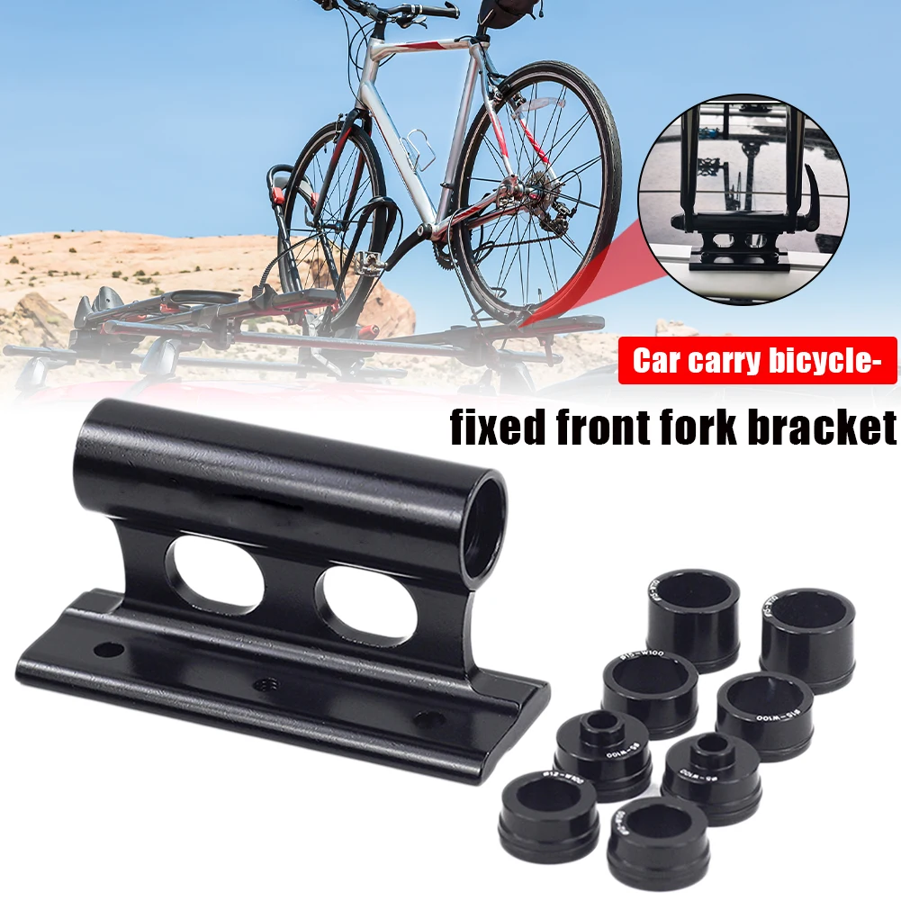 1pair Bike Car Rack Mount Alloy Fork Rack Bicycle Block Quick-release Carrier 
