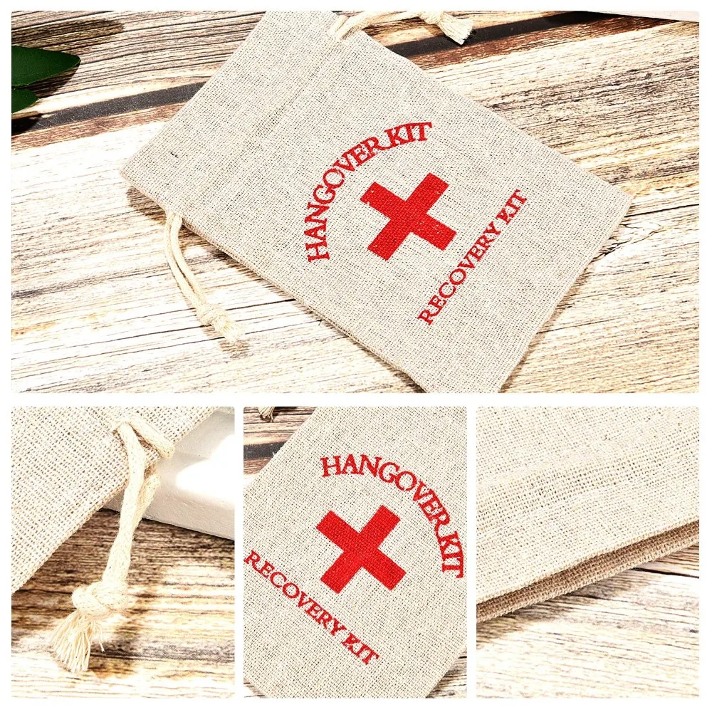 5Pcs Hangover Kit Bags Wedding Decor Gifts for Guests First Aid Kit Bag Gifts Packing Christmas Gift Bags Hen Party Supplies (7)