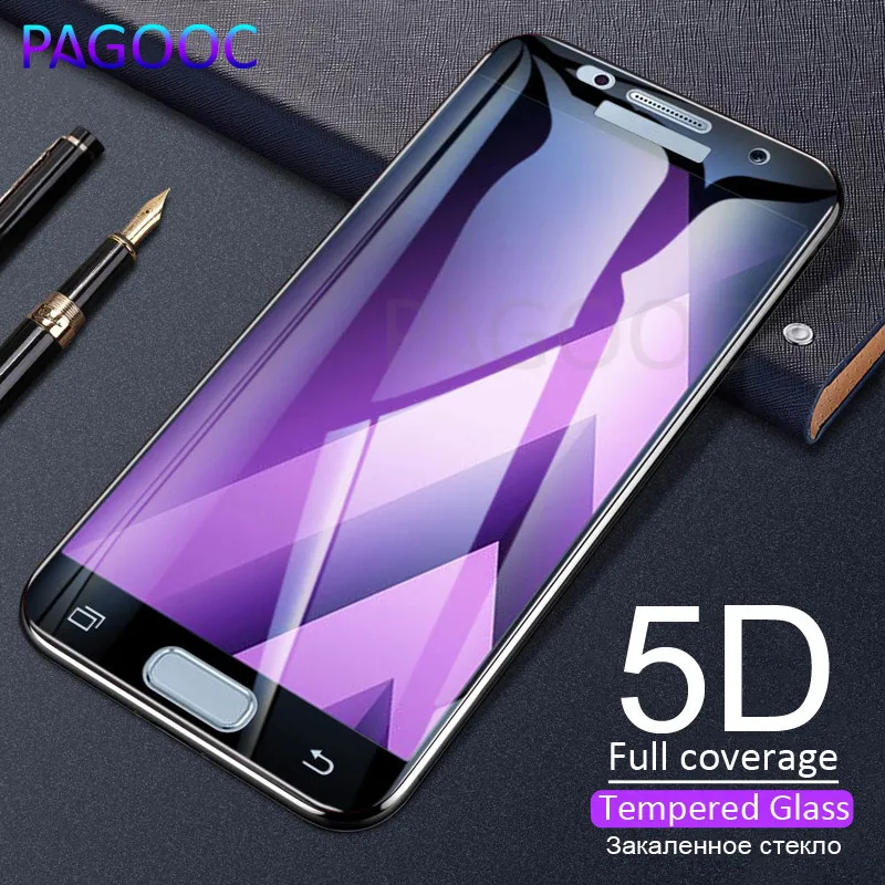 5D закаленное стекло для Samsung Galaxy A10 A20 A30 A40 A50 A60 A70 A80 M10 Защитная пленка экрана чехол