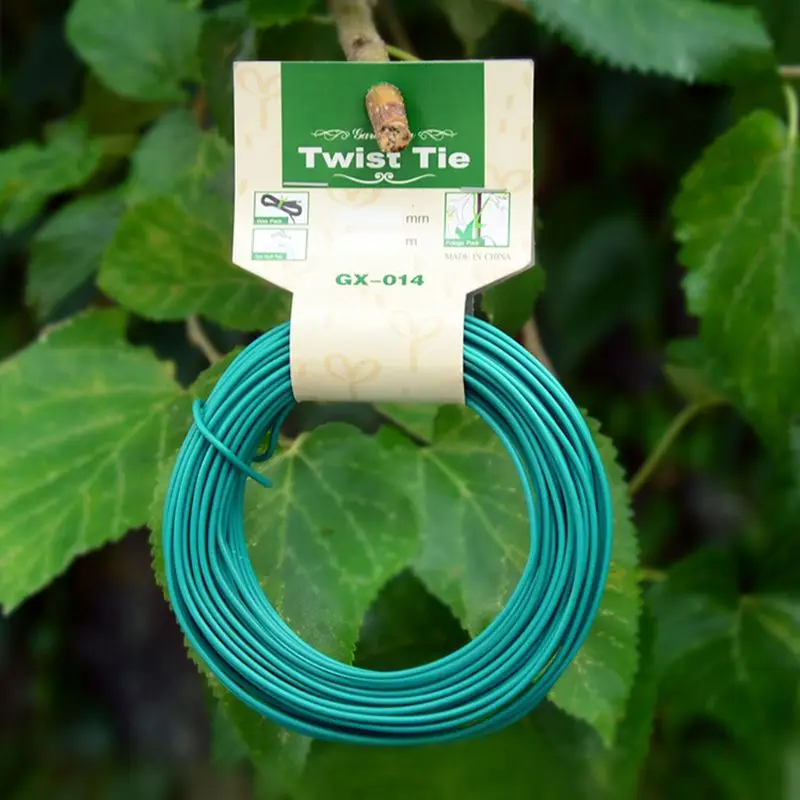 15 м растение твист галстук садовый провод с зеленым покрытием Струны DIY для обучения сада поддержка ремень бонсай выход кабель 72XF