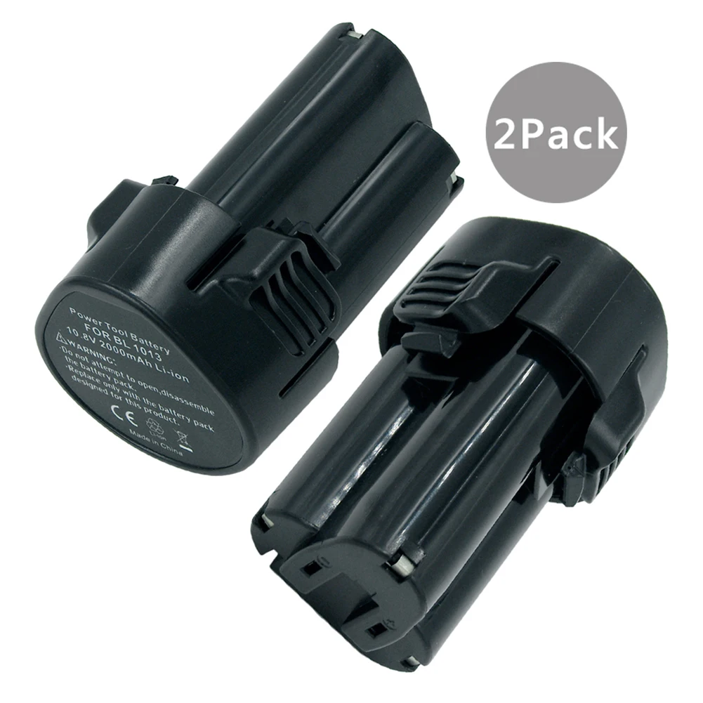 

2PCS 10.8V 2000mAh Lithium Ion Rechargeable Battery for Makita 12V 2.0Ah BL1013 BL1014 LCT204 DF330D TD090D Replacement Battery