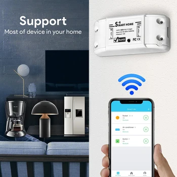 

WIFI Smart Switch Voice APP Remote Control Fireproof Universal 50/60Hz Home
