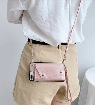 

retro card wallet Crossbody leather case for samsung galaxy note10 pro s8 s9 s10 plus note8 note9 A20 A50 A70 s7edg 11Pro max