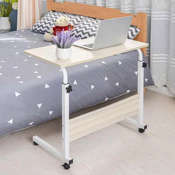 

Adjustable Height Computer Table with Wheels Removable Laptop Desk Rotate Laptop Bed Table Can be Lifted Bedside Desk for lazy