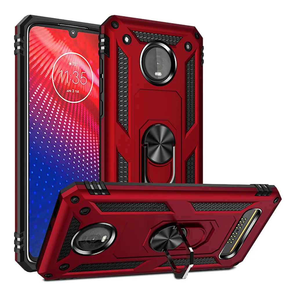 

for Motorola moto Z4 Case Cover Armor Rugged Military Car Holder Ring Case for Motorola MotoZ4 Moto Z4 PLAY