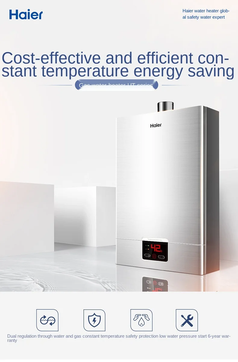 Haier UT Official Gas Water Heater Domestic Natural Gas Constant  Temperature Forced Discharge 10/12/13L tankless water heater - AliExpress