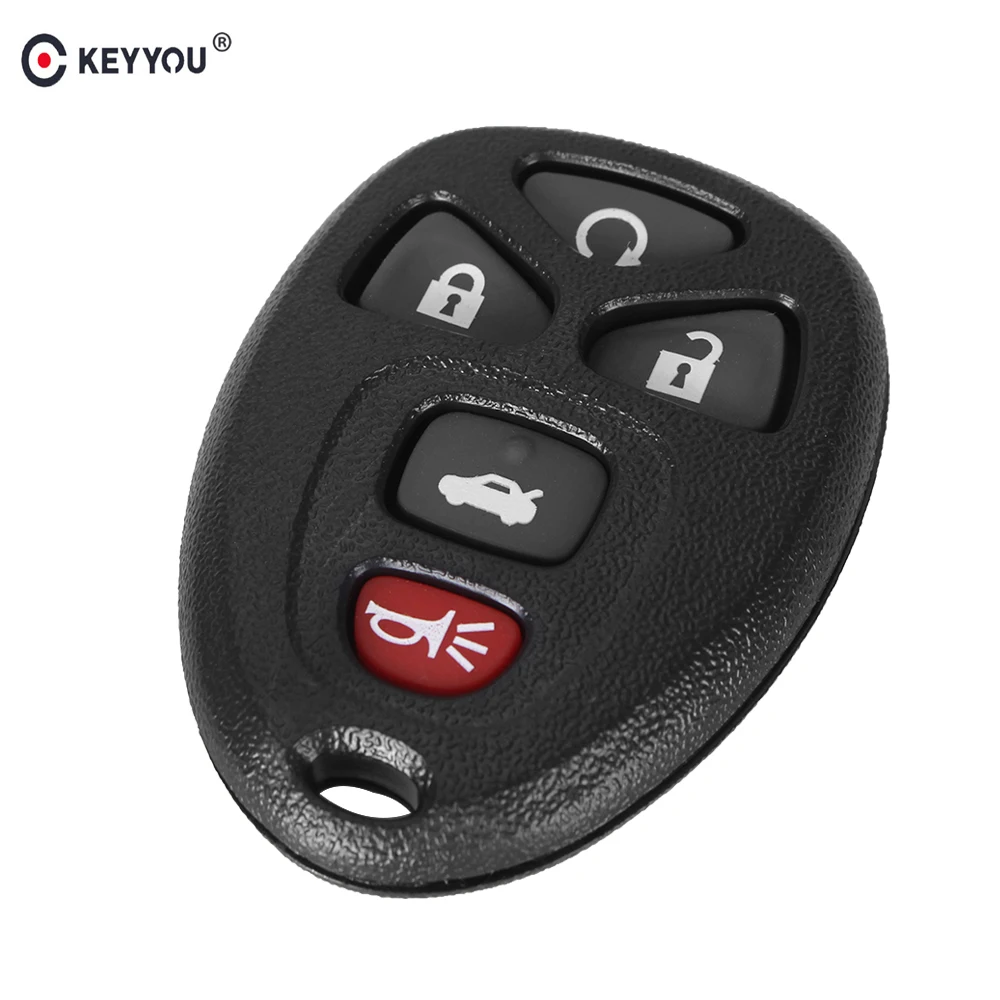 

KEYYOU Replacement Keyless Entry Remote Car Key Shell Case Fob For Buick For Chevrolet GMC 5 Buttons
