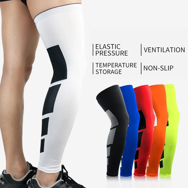 

1 Pair Breathable And Elastic Spandex Legguard Not Easy To Slide Protect Thighs Calves Used In Running Cycling Basketball