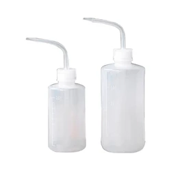 Garrafa plástica clara da lavagem do laboratório de 2x250ml 500ml com escala marca garrafa do aperto da segurança para regar a garrafa da tatuagem da planta